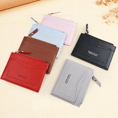 nouveau mini portefeuille coréen à glissière courte multi-cartes en gros