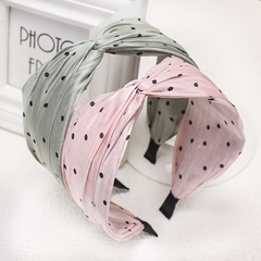 Korea small fresh polka-dot wide-brimmed headband