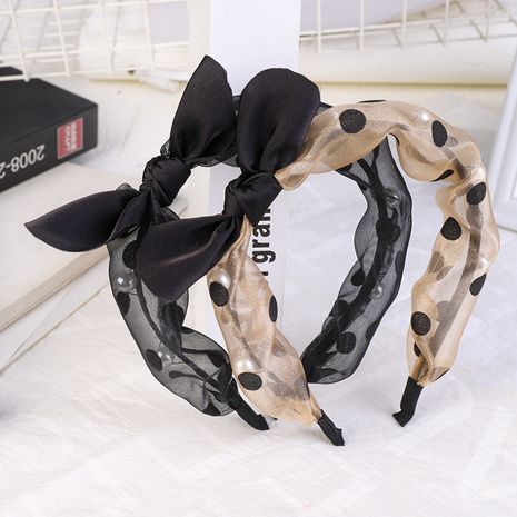 hot sale tulle bow cute rabbit ears polka dot headband wholesale's discount tags
