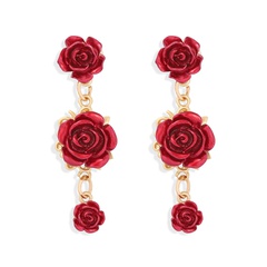 Korean Style Hot Sale Creative Style Trendy Earrings Temperament Rose Earrings Fashion Fashionmonger Simple Wild Earrings