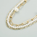 neue Mode einfache mehrschichtige Metallschnalle kurze glnzende Perlenkettepicture12