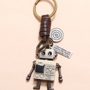 Simple Personality Vintage Weave Hands and Feet Movable Robot CattleLeather Key Ring Creative Girls Bags Pendantpicture7