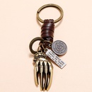 retro woven alloy leather keychainpicture7