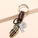 retro woven alloy leather keychainpicture8