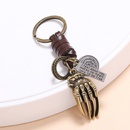 retro woven alloy leather keychainpicture9