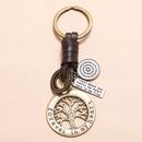 Handwoven bronze lucky tree leather keychainpicture7