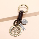Handwoven bronze lucky tree leather keychainpicture8