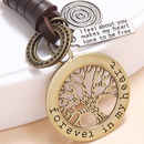 Handwoven bronze lucky tree leather keychainpicture10