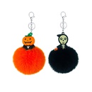 Halloween ghost luminous PVC soft rubber pumpkin head key pendantpicture7