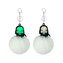 Halloween ghost luminous PVC soft rubber pumpkin head key pendantpicture11