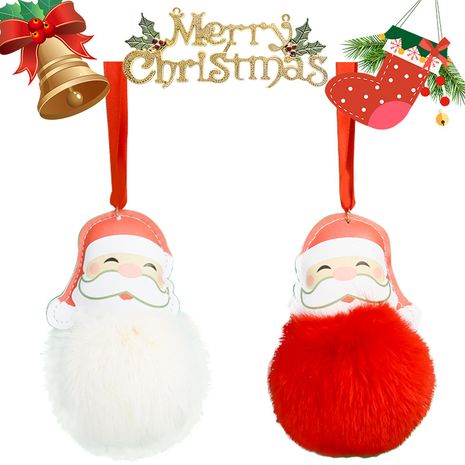  creative PU leather Santa Claus keychain  NHAP272655's discount tags