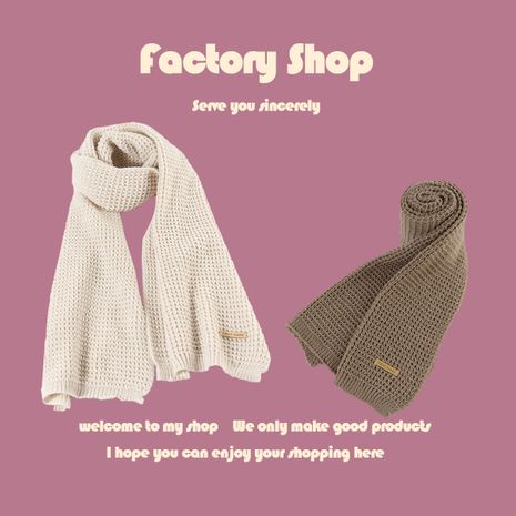 Korean fashion knitted scarf's discount tags