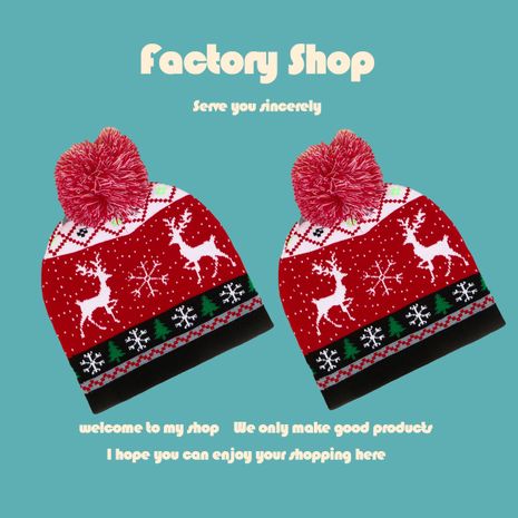 autumn and winter Christmas woolen hat's discount tags