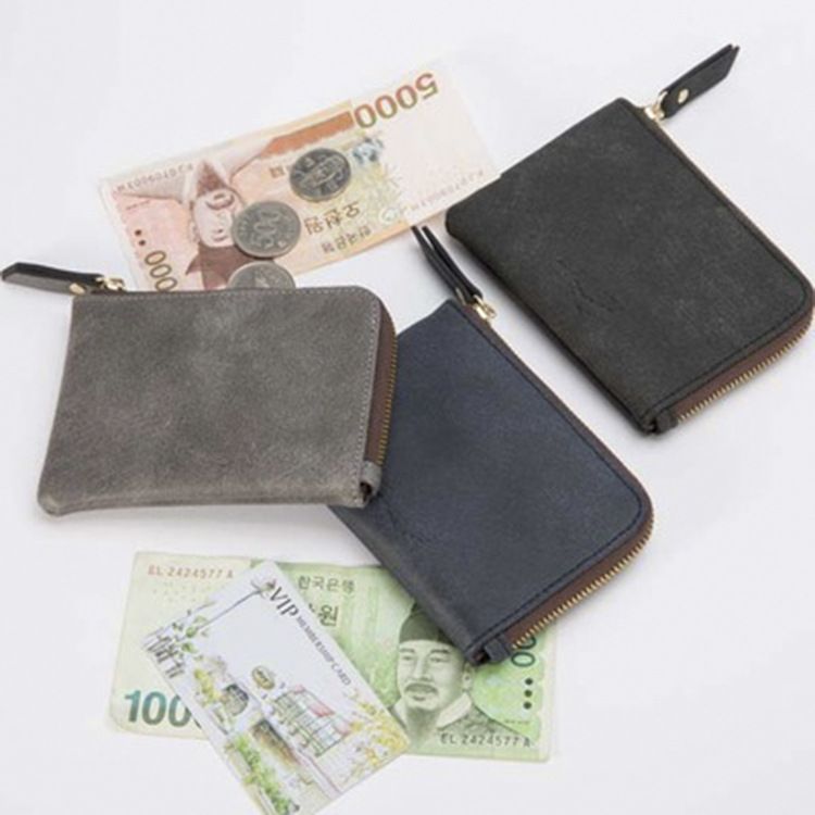 PU leather zipper coin purse small wallet multifunction coin bag earphone bag