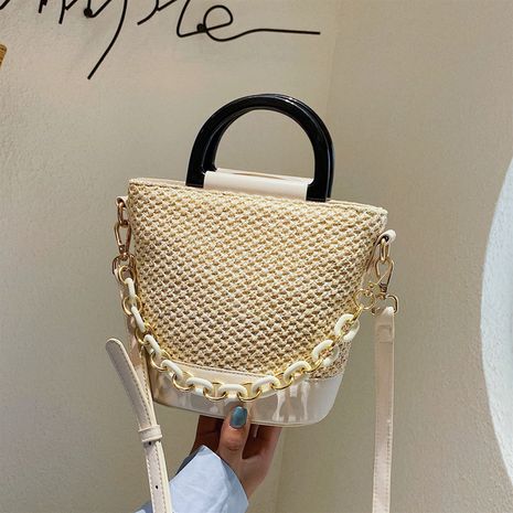 straw woven fashion messenger bag's discount tags