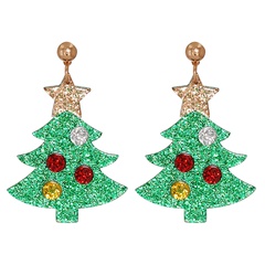 Christmas tree hat snowman elk acrylic earrings