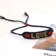 letter LOVE bohemian exotic handmade beaded bracelet