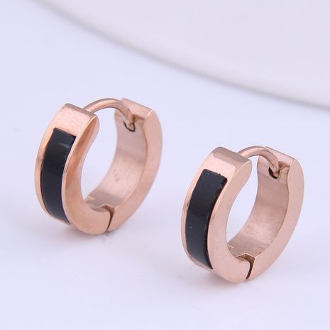 Korean fashion titanium steel simple  earrings's discount tags