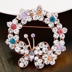 Korean Fashion Sweet Flash Diamond Butterfly Brooch