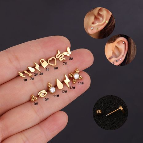 Einfache koreanische Mini-Ohrringe's discount tags