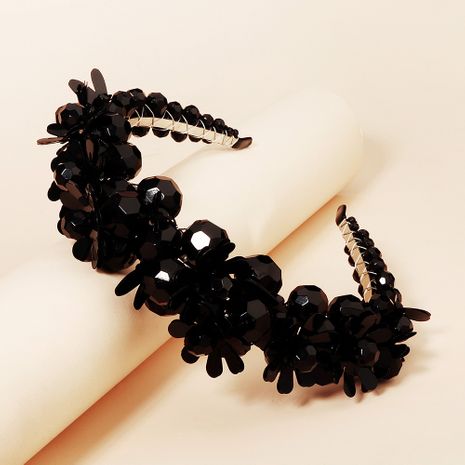 black crystal sequins hair band NHHS274629's discount tags