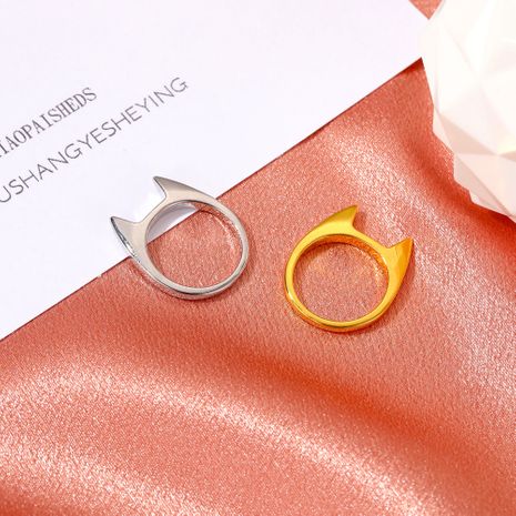 cute cat ear opening ring's discount tags