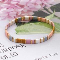 retro ethnic style warm color pull beaded bead bracelet