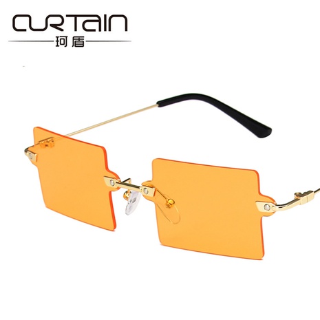 retro square frameless trim sunglasses's discount tags