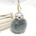 PU Cartoon Sloth Hair Ball Keychainpicture17