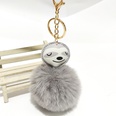 PU Cartoon Sloth Hair Ball Keychainpicture20