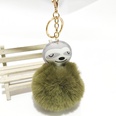PU Cartoon Sloth Hair Ball Keychainpicture26