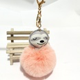 PU Cartoon Sloth Hair Ball Keychainpicture27