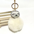 PU Cartoon Sloth Hair Ball Keychainpicture28