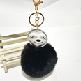 PU Cartoon Sloth Hair Ball Keychainpicture30