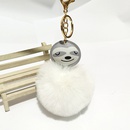 PU Cartoon Sloth Hair Ball Keychainpicture15