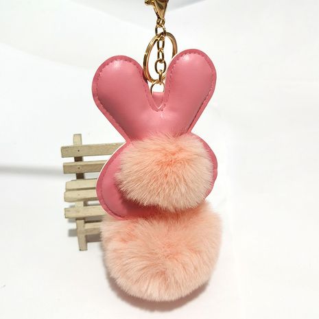 PU cartoon rabbit fur ball keychain  NHDI275817's discount tags