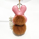 PU cartoon rabbit fur ball keychain  NHDI275817picture11