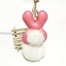 PU cartoon rabbit fur ball keychain  NHDI275817picture12