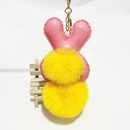 PU cartoon rabbit fur ball keychain  NHDI275817picture13
