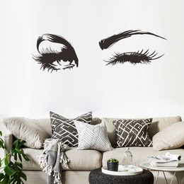 Augen charmante Wohnzimmer Schlafzimmer Hintergrund dekorative Malerei PVC Wandaufkleber Grohandelpicture12