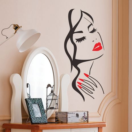 Schönheitskopf geschnitzt Wohnzimmer Hintergrund Wandaufkleber Malerei's discount tags