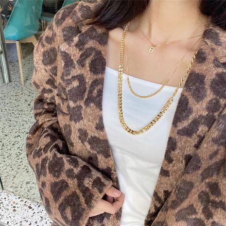Korea new  gold chain necklaces's discount tags