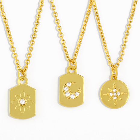 Korea moon  simple necklace's discount tags