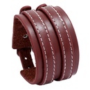 Bracelet punk simple en cuir PU multicouche de vente chaudepicture14