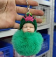 hotsale fashion new cute sleeping doll hair ball key chain plush cute sleeping doll coin purse bag key pendant wholesalepicture54
