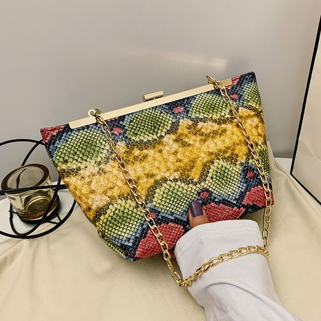  new fashion all-match retro snakeskin chain bag  wholesale NHRU265895's discount tags