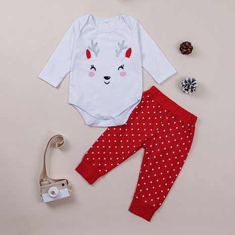 New children's baby two-piece romper long-sleeved jumpsuit trouser suit  NHLF265922's discount tags