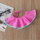 Nouveau maillot de bain de plage pour enfants  bretelles simples avec col feuille de lotuspicture12