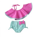 Nouveau maillot de bain de plage pour enfants  bretelles simples avec col feuille de lotuspicture15