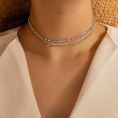New Fashion Beliebte mehrschichtige Diamant-Halskette